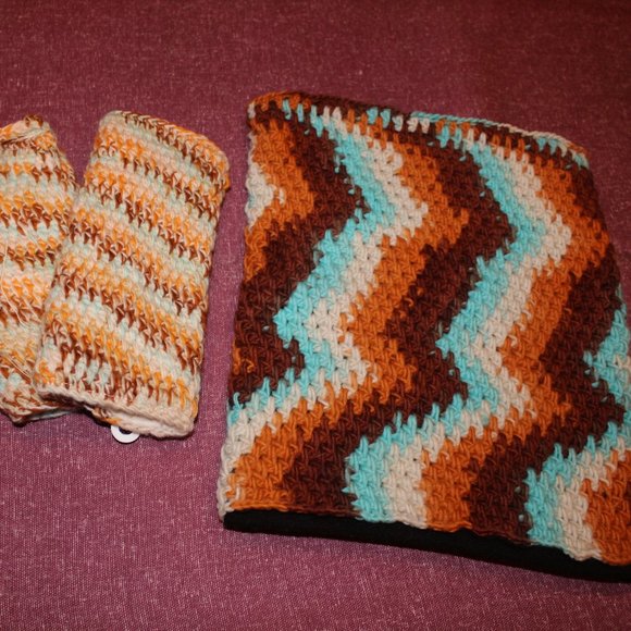 💥 Nirvanna Merino Wool Neckwarmer Br/Bl Unisex - Picture 2 of 4